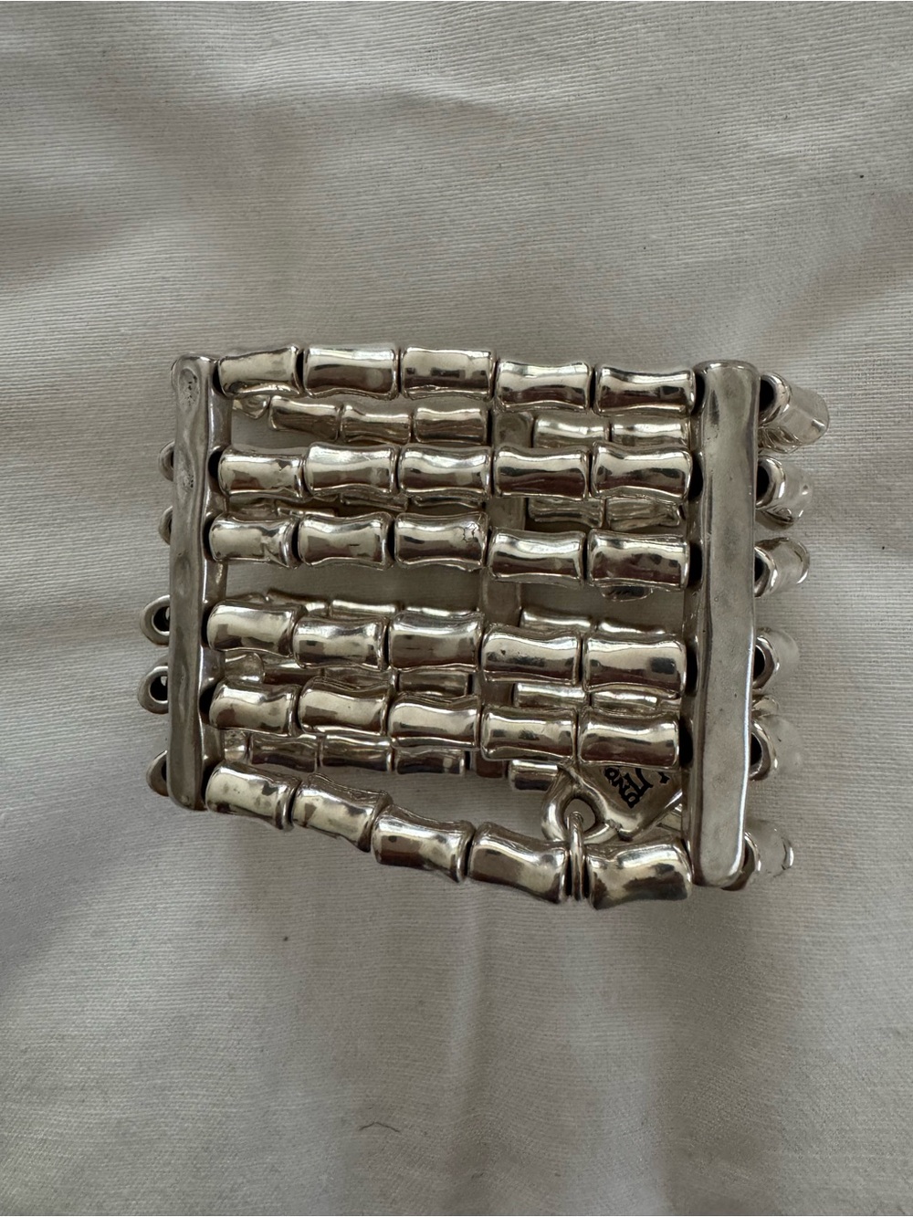 UNO de 50 Silver-Tone Bamboo Link Bracelet